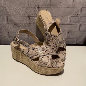 Bar III Python Wedge Espadrille Sandals